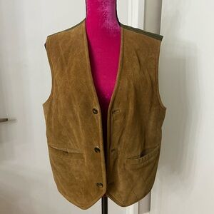 Eddie Bauer leather vest men’s small